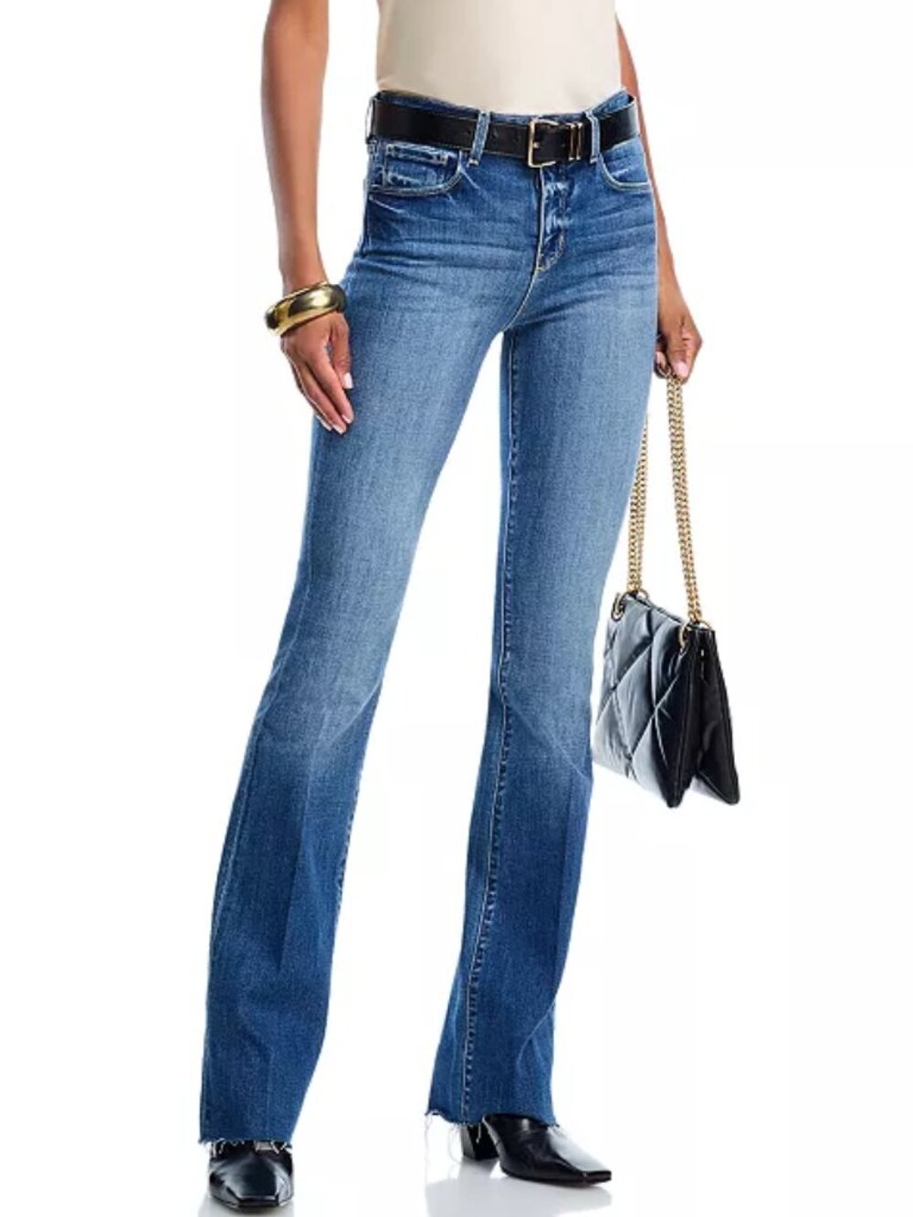 L'AGENCE Ruth High Rise Straight Jeans in Cambridge - NWT